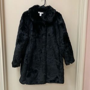 H&M Black Faux Fur Coat